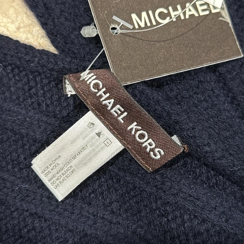 Michael Kors Midnight Blue Wool Scarf